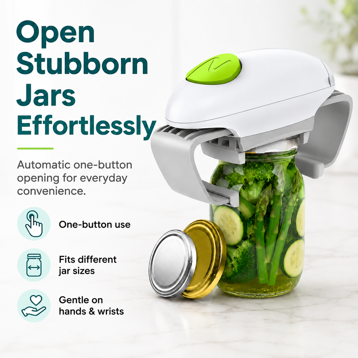 Easora OneTouch™ Automatic Jar Opener