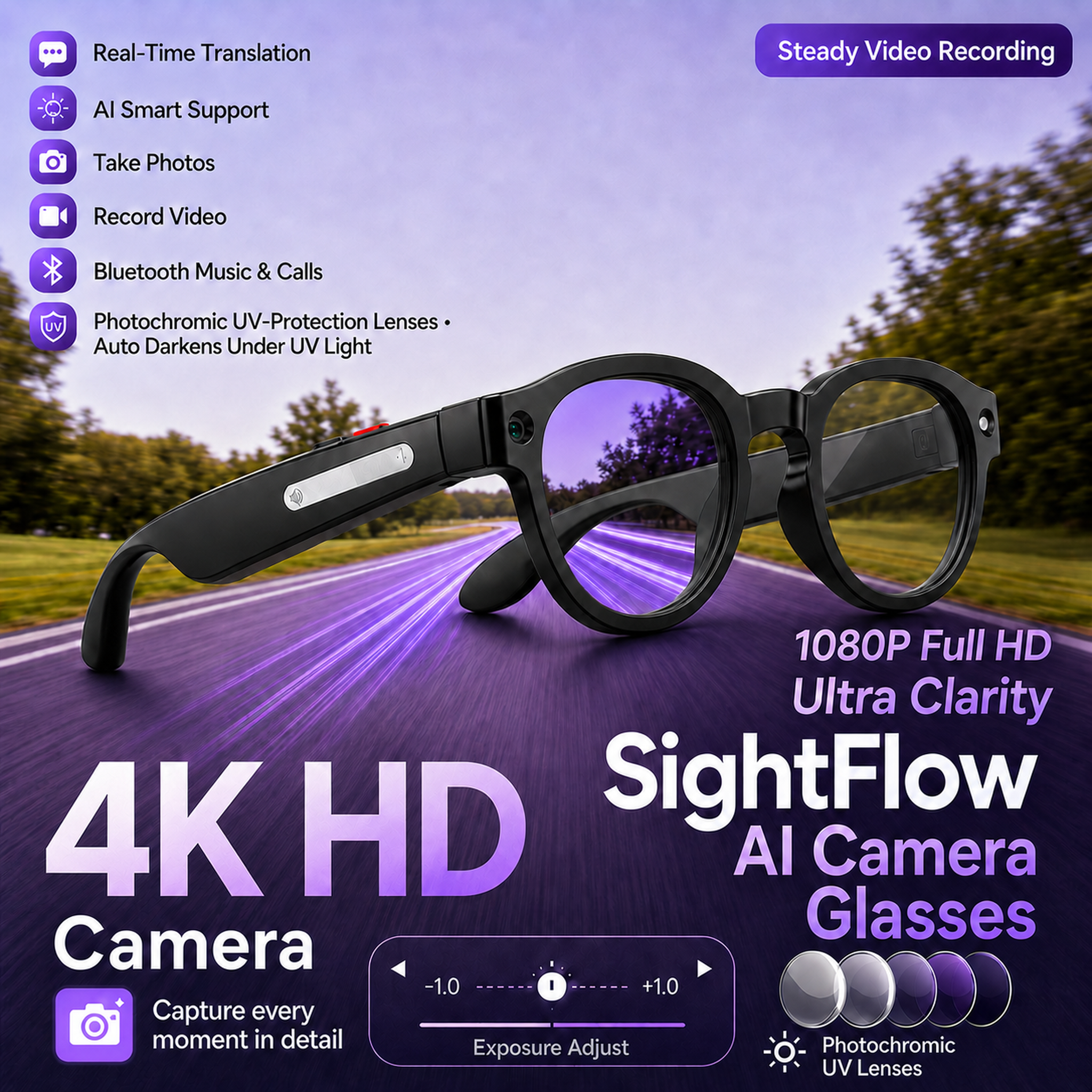 SightFlow AI Camera Glasses