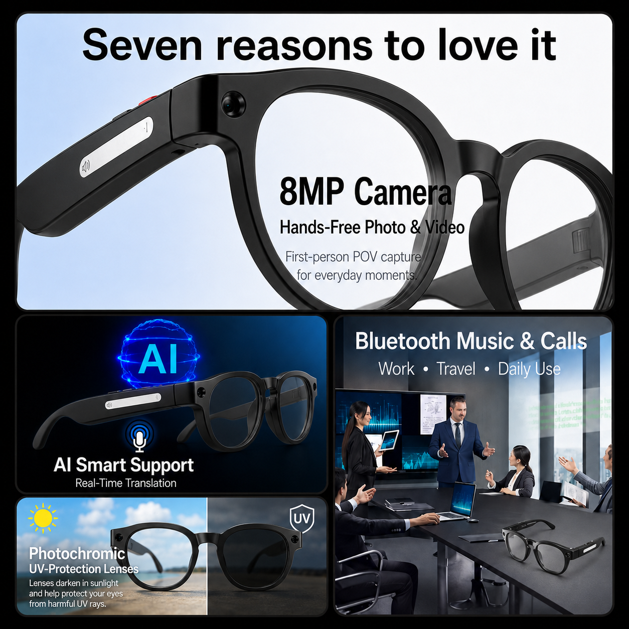 Reasons to choose SightFlow AI Camera Glasses