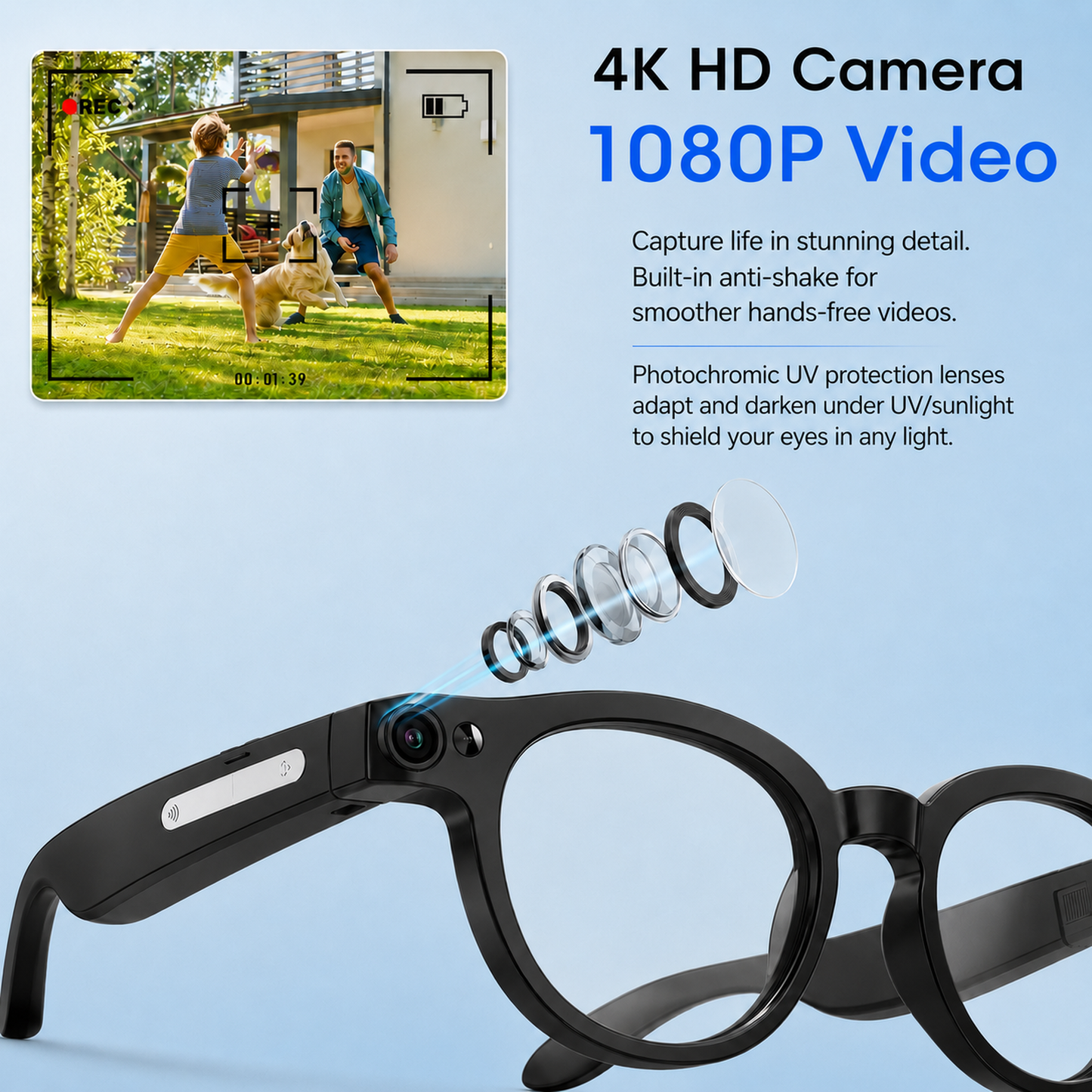 SightFlow One — AI Camera Glasses